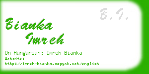 bianka imreh business card